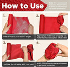 Honeycomb Packing Paper, 12"x50' Red | Perforated Honeycomb Packing Paper Recyclable Moving Supplies for Shipping & Moving | Plastic-Free Alternative to Bubble Cushion Wrap with 36 Fragile Stickers