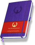 The Phoenix Journal - Best Daily Goal Planner, Organizer, & Calendar for Goal Setting, Gratitude, Happiness, & Productivity - Vision Board & Habit Tracking - 12 Weeks, Undated, Hardcover (Purple)