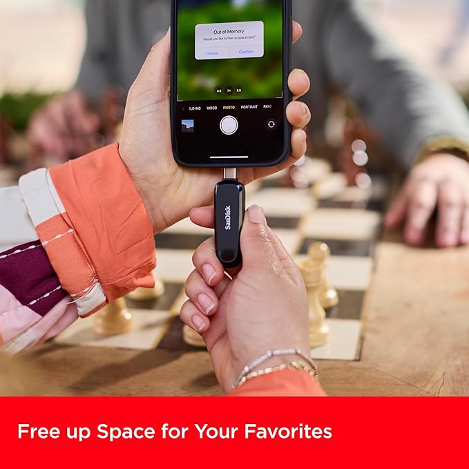 SanDisk 128GB Phone Drive for Android - The 2-in-1 USB for Smartphones, Tablets, and Computers - Thumb Drive with USB Type-C and Type-A Connectors, Nasturtium Orange - SDDDC6-128G-G46NO