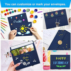 50 Pack 5x7 Envelopes - Self Seal for Invitations, Weddings, Photos & Greeting Cards (Navy Blue)