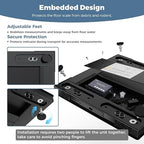 24"x24" Industrial Floor Scale, Precision Pallet Scale with Digital Indicator, Heavy Duty Weighing Scale for Floor Bench Office Weight Weighing, 2500 lb x 1 lb, Black