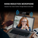 2K Ultra HD Webcam, Computer Camera for PC Monitor Laptop Desktop - External Web Cameras with Microphone, USB C Adapter, Privacy Cover for Video Conferencing, Streaming & Online Learning