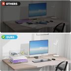 Marbrasse 3 Tier Paper Organizer Letter Tray, Mesh File Organizer with Handle, Paper Sorter Desk Organizer for Home Office Supplies - Silver