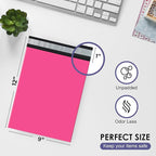 Hot Pink Poly Mailers 9x12 Inch | Strong Adhesive Self-Seal mailer Bags | Tamper, Tear, Water Resistant Shipping Envelopes | Thick Strong Material Polymailer Bags Clothing Bag | 1000 Pack Bulk