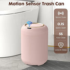 Procade Automatic Motion Sensor Bathroom Trash Can with Lid, 3 Gallon Touchless Trash Bin, Smart Plastic Garbage Can, Mini Pink Wastebasket for Toilet, Office, rv, Bedroom, Living Room