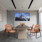 CLATINA Big & Tall 500 lb. Guest Chair, PU Leather Office Reception Chairs with Sled Base, Desk Chair No Wheels for Waiting Room Conference Lobby Computer Living Room, Brown, 4 Pack