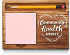 Community Health Worker Gifts, Community Health Worker Appreciation Gifts, Thank You Gifts for Community Health Worker, Health Care Worker Desk Self-Stick Note Pad Holders GSH14