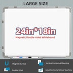 Large Dry Erase Calendar Whiteboard for Wall, Polegas 24" X 18" Magnetic White Board Calendar, Double Sided Whiteboard Calendars Dry Erase, Wall Hanging Monthly Board for Home School Office