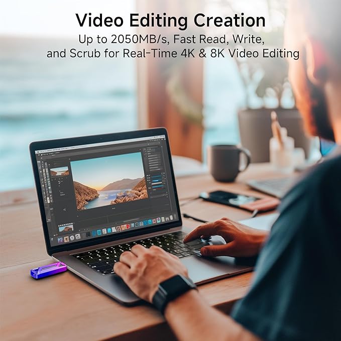 Flash Drive 1TB, Up to 2050MB/s USB 3.2 Gen2×2, USB Drive with USB A + Type C, 2-in-1 USB Memory Stick Thumb Drive for iPhone/Android/Windows/MacPC/Laptops, FF958