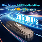 External SSD USB Flash Drive 512GB, Up to 2050MB/s 2-in-1 Type C+ USB A USB3.2 Gen2 Solid State Thumb Drive SSD Stick for iPhone 15/16/Android/Windows/Mac/PC/Laptops