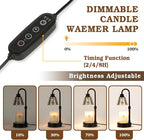 Small Candle Warmer Lamp with Timer, Black Adjustable Candle Lamp Warmer for Jar Candles, Birthday Gifts for Women Mom, Candle Heater House Warming Gift, Cute Lamp Candle Warmer Home Decor for Bedroom