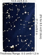 BLBMH Book Covers for Paperbacks Handmade Bookcover Fit for 5.5x8.5 inch Adjustable Fabric Softcover Protector for Women Book Lovers Gifts - Velvet Blue 8.5in