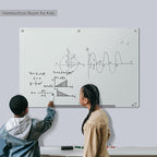 TOWON 6 x 4ft Glass Whiteboard Wall – Magnetic White Dry Erase Board (72 x 48 inches) with Multi-Color Markers, Strong Magnets, Pen Tray & Eraser – Frameless Design for Office, Home & Classroom