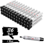 Comix Dry Erase Markers, Chisel Tip Black White Board Markers, 36 Bulk Black Colors Low Odor Markers for Kids Office & School Supplies