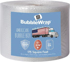 Bubble Wrap Roll 175', small bubble wrap 3/16 cushioning, 175ft perforated Every 12" Made in the USA by American Bubble Boy for packing, moving, wrapping of glassware, dishes, furniture and more!