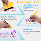 TECKWRAP Laminating Sheets Sticker Paper Laminate Sheets for Photo Paper Inkjet Printable Vinyl Squeegee Tools A4 30PCS Clear Overlay Transfer Paper, Matte Lamination Sheets, Holographic Stickers