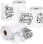 HuiJuKeJi 3 Rolls Transparent Round Thermal Labels, 2 Inch Circle Adhesive Direct Sticker Paper for Phomemo M220/M221/M100/M110/241BT, Multipurpose Clear Custom Sticker Label-140pcs/Roll