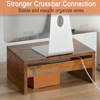 TEAMIX Higher Monitor Stand Riser-6.7 inch, Monitor Riser with Storage for Desk Small Monitor Stand TV/Screen/PC/Laptop Riser Computer Stand Desktop Shelf