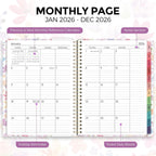 Planner 2026, 8.5" x 11" Monthly & Weekly Planner with Tabs, JAN - DEC 2026, Goal Setting & Time Management Organizer for Professionals & Students