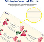 Avery Clean Edge Printable Business Cards with Sure Feed Technology, 2" x 3.5", Ivory, 200 Blank Cards for Inkjet Printers (08876)