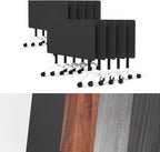 Conference Room Table, Folding Conference Tables,Thicken Grey Tabletop,Flip Top Wooden Seminar Meeting Room Table for Conference Room Offices (10, Black, 61.0“)