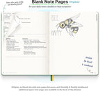 Purpose Planner Notebook B5 Hardcover 7.5”x9.8”- Teal Undated Daily, Weekly, and Monthly 2025 - Productivity & Goal Setting Tool for Work, Home, and Self-Care - ADHD & Journal for Adults