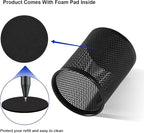 Comix Pen Holder Desk Organizer, Wire Mesh Pencil Cup with Foam Pad and Non-Slip Bottom Office Supplies Desk Accessories for Home Office School, 2 Packs