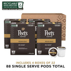 Peet's Coffee, Medium Roast Single Serve Coffee Pods - Big Bang 88 Count (4 Boxes of 22 Pods)