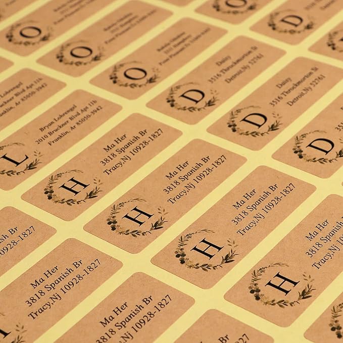 Custom Address Labels - Personalized Address Labels with Strong Adhesion, Can Be Used for Cardboard, Paper, Plastic, Glass, Metal (2.6x1 Inch, Set of 100)