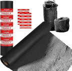 Honeycomb Packing Paper, 12" x 200' Packing Paper Substitute Alternative for Bubble Cushioning Wrap for Moving Shipping Packaging, Recyclable Moving Supplies Bubble Packing Wrap Roll-Black