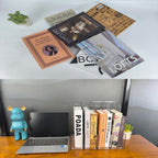 Vertical File Holder, 4 pack Clear Plastic Document Organizer and Clear Magazine Organizer, Multi-purpose Document Organizer for Home Office