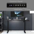 VIVO Electric 60 x 30 in Standing Desk, Memory Height Adjustment, 1B Series, Black Top Black Frame, DESK-KIT-1B6B-30