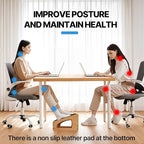 Ergonomic Foot Rest, 4 Adjustable Height Foot Stool,Footrest Under Desk， Soft Cushions,Foot Rest Office,Improving Posture, Promoting Blood Circulation（Natural）