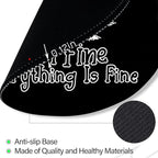 Cat Mouse Pad, Funny Black Small Round Mouse Pads for Desk, Mini Travel Mousepad for Work Wireless Computer Laptop, Office Desk Accessories, 8.6 x 8.6 inch