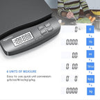 Amazon Basics Digital Postal Scale, AC Adapter, 65 lb Capacity, 0.1 oz Readability, Black