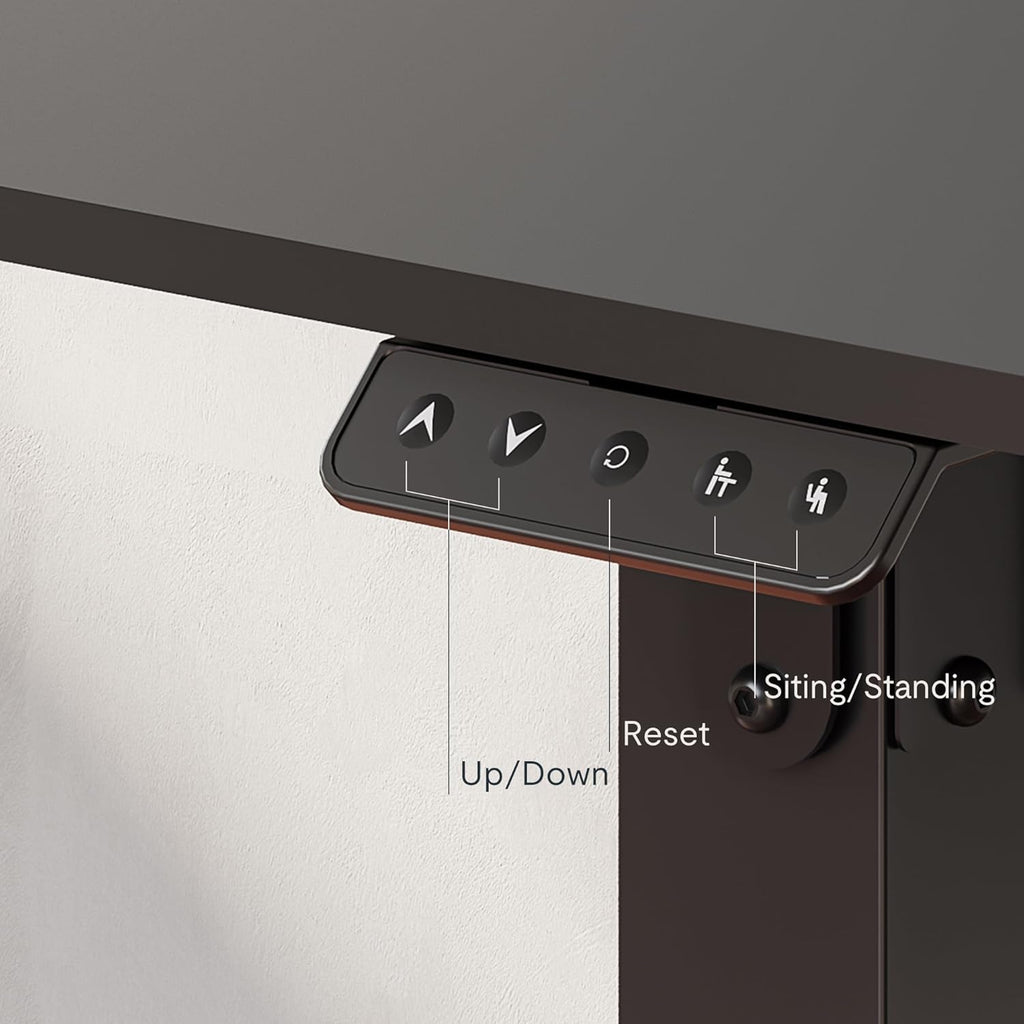 FLEXISPOT 4 Legs Standing Desk 55 x 28 Inch Electric Adjustable Height with Splice Board Home Office Sit Stand Up Desk, Black Top + Black Frame