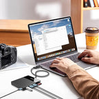 Portable Docking Station External Hard Drive 500GB Storage Hub, Multiport USB-C Huc + HDD 7-in-1, USB 3.0, SD/TF Card, HDD for Windows, Mac, Android, TV, Phone, Laptop, Desktop, PC