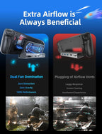 LISEN 10-IN-1 Docking Station for Steam Deck OLED&ROG Ally X&Legion Go, Dual Cooling Fan 5 USB Ports and 4K@60Hz, 100W Charging Port Support ROG Ally 30W Mode, Gigabit Ethernet Fit for Steam Deck OLED