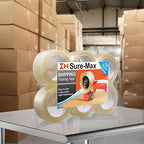 Sure-Max Premium Carton Packing Tape 1.8 mil 330 Feet (110 Yards) - Clear - 18 Rolls