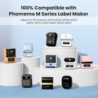 3 Rolls Phomemo Transparent Labels, 1.57'' x 2.36'' (40 x 60mm) Sticker for Phomemo M220 M110 M108 M250 M260 M221 M120 M150 Label Maker, for Barcode, Qr Code, Box, Name
