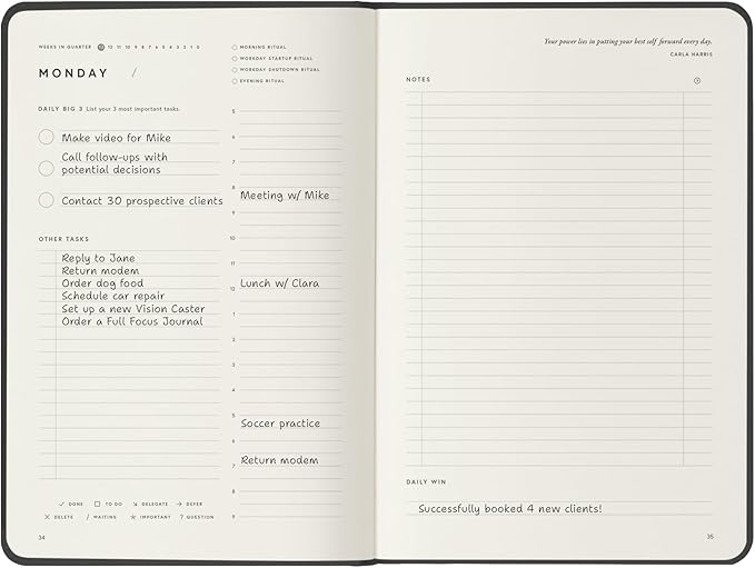 Full Focus Gray Linen Planner by Michael Hyatt - The #1 Daily Planner to Increase Focus, Eliminate Overwhelm, and Achieve Your Biggest Goals - Hardcover