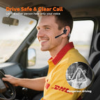 Pilot P200b Pro Wireless Headset with Mic for Work,50dB AI Noise Cancelling Microphone Headphones for Call,Bluetooth 5.3 Open Ear Computer Headset with Microphone for WFH,Mobile Office,Meetings