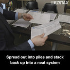 File Organizers - Letter Size, Stackable Trays for Desk - for Office Files, Mail, Documents - 12 Pack, Clear