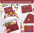 Joyberg 50 Packs Wine Red 5x7 Envelopes, Wine Red Envelopes 5x7, Wine Red Envelopes, Deep Red Color A7 Envelopes, Burgundy Envelopes 5x7, Invitations, Photos, Greeting Cards, Mailing (Wine red)