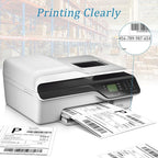 50 Half Sheet Self Adhesive Shipping Labels, 8.5" x 5.5" Address Labels for Laser & Inkjet Printers(50 labels-25 Sheet)