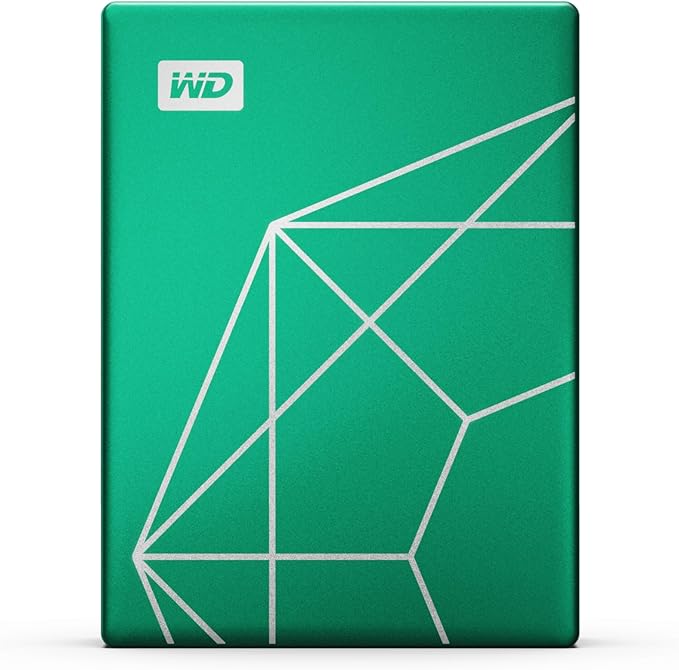 WD 6TB My Passport Ultra Portable Hard Drive HDD, 20th Anniversary Emerald Drive, USB-C, with Backup Software and Password Protection - WDBECU0060BGN-WESN
