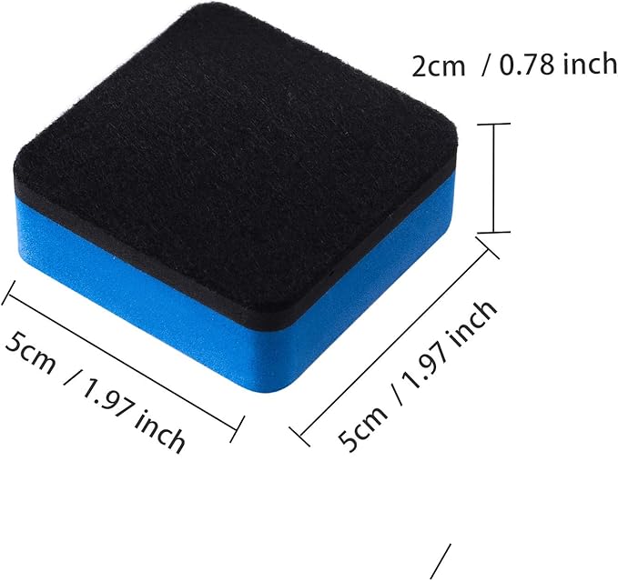 Dry Erase Erasers, Eeoyu 40 Pack Magnetic Whiteboard Dry Erasers Chalkboard Cleaner Wiper for Kids and Classroom Teacher Supplies Home and Office, Blue