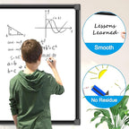 H-Qprobd 40"x30" Magnetic White Board Dry Erase Wall Mount Whiteboard - Office Home Classrooms White Board Hanging Writing Board with Black Aluminum Frame