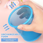 Tamaki Pen Holder Cup for Desk, Wire Mesh Pencil Cup Holder for Desk Office Pen Organizer (Blue)