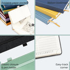 POPRUN Pocket Planner 2025-2026, (Purse Size 4''x 6.25'' Hard Cover) Academic Year Calendar Daily Weekly and Monthly (July 25-June 26) with Hourly Time Slots, 100 GSM Paper - Light Yellow